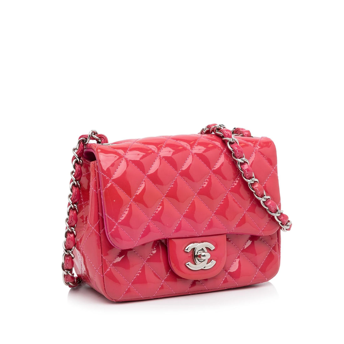 Chanel Mini Patent Classic Square Single Flap (SHG-sjboxu) - Handbags