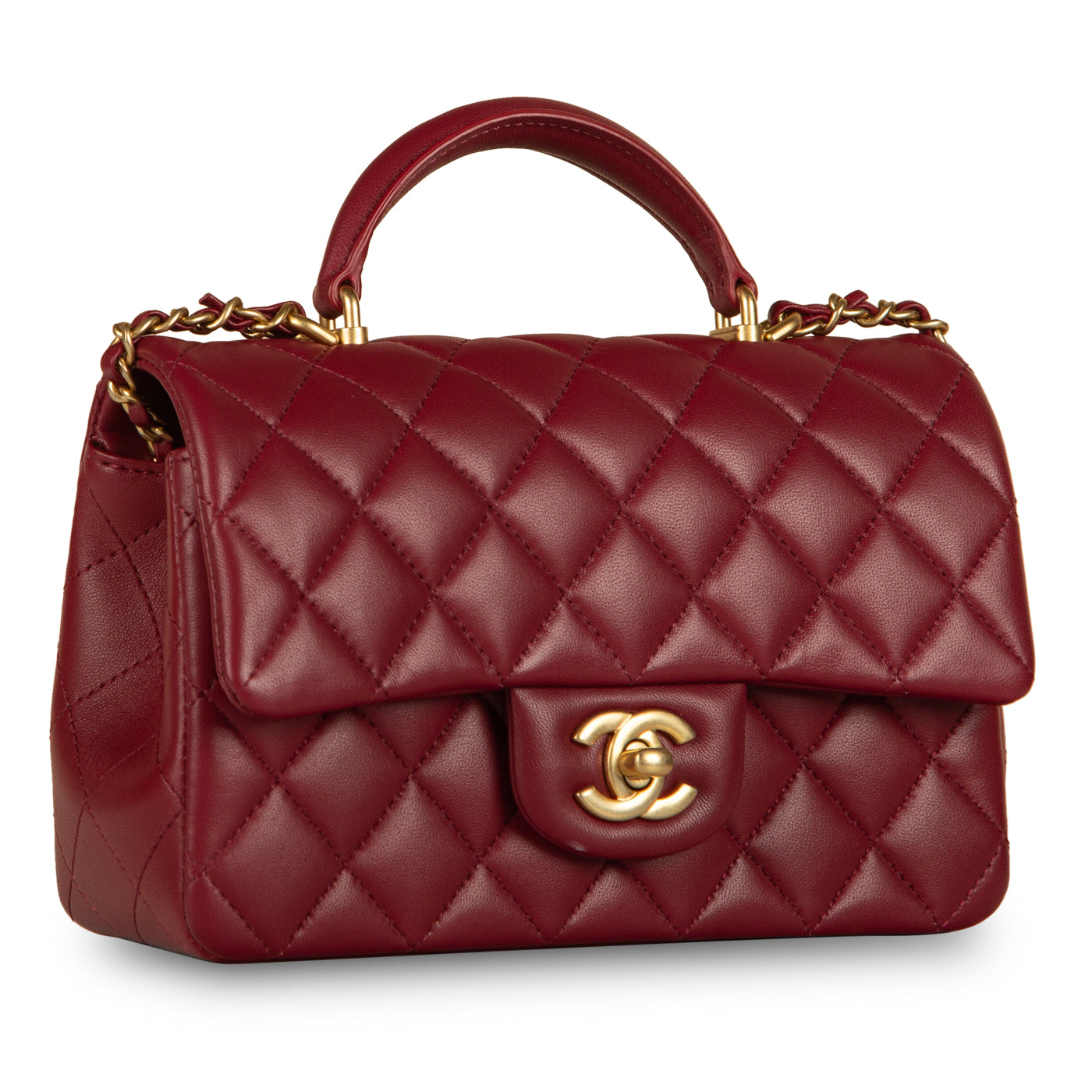 Classic Flap Bag - Mini Rectangular Top Handle - Shoulder Bags
