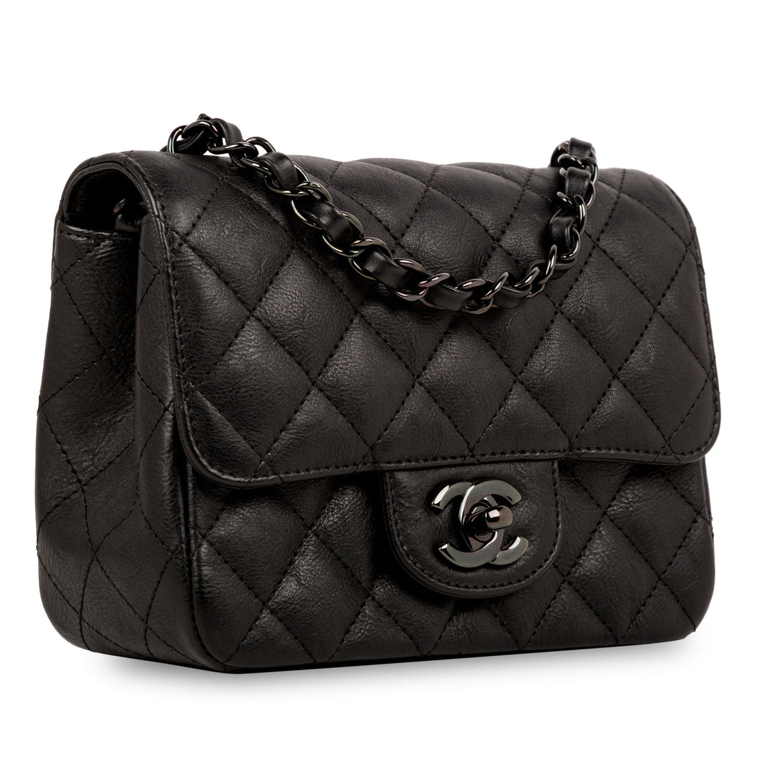 Classic Flap Bag - Mini Square - So Black - Shoulder Bags