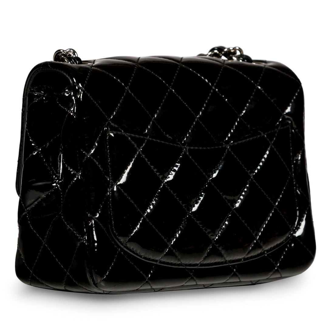 Classic Flap Bag - Mini Square - Patent - Shoulder Bags