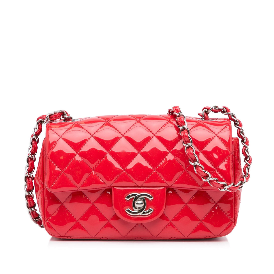 Chanel New Mini Classic Patent Single Flap (SHG-8Dmo25) - Handbags