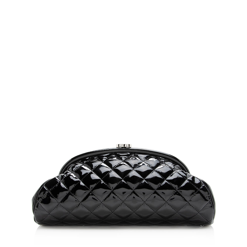 Chanel Patent Leather Timeless Clutch (SHF-20874) - Handbags