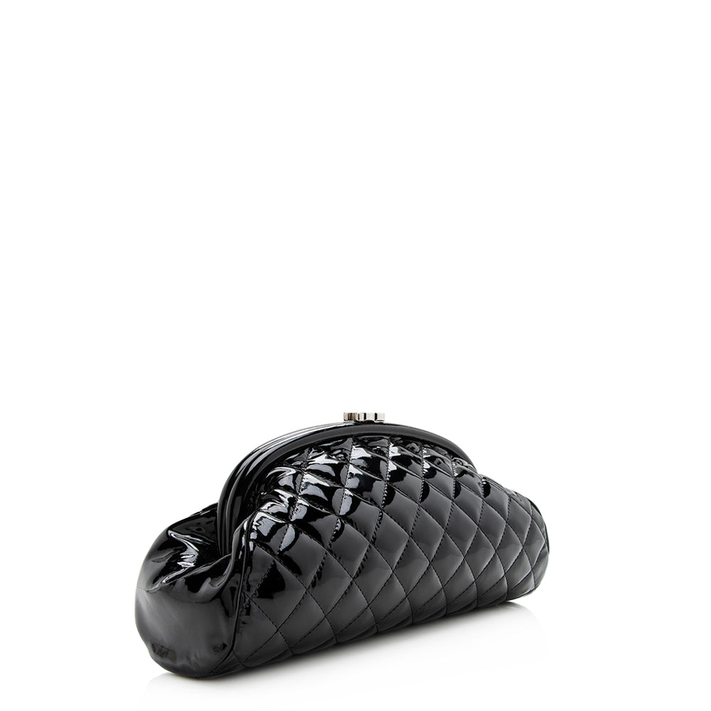 Chanel Patent Leather Timeless Clutch (SHF-20874) - Handbags