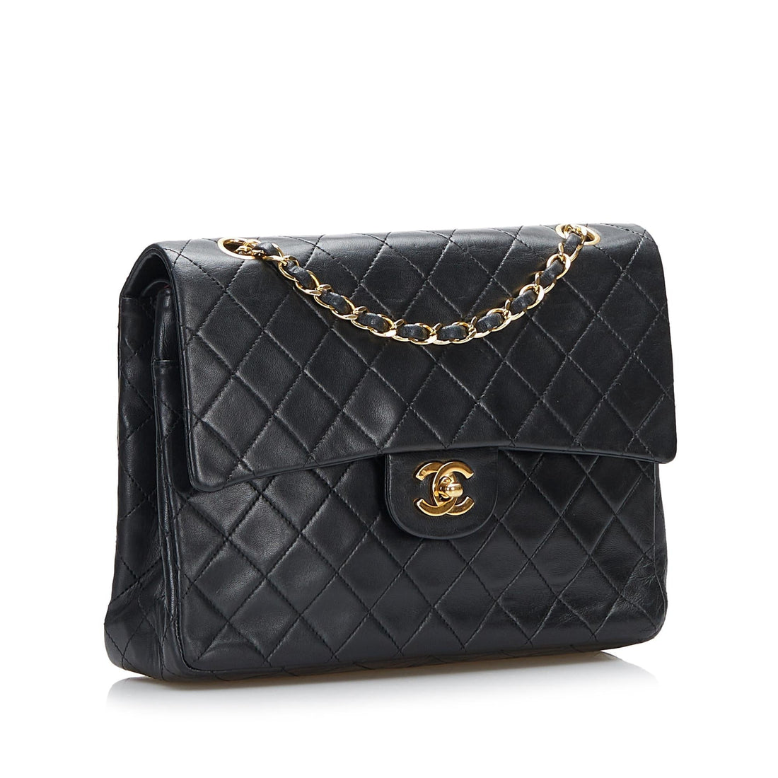 Chanel Small Classic Lambskin Double Flap (SHG-dCT8hp) - Handbags