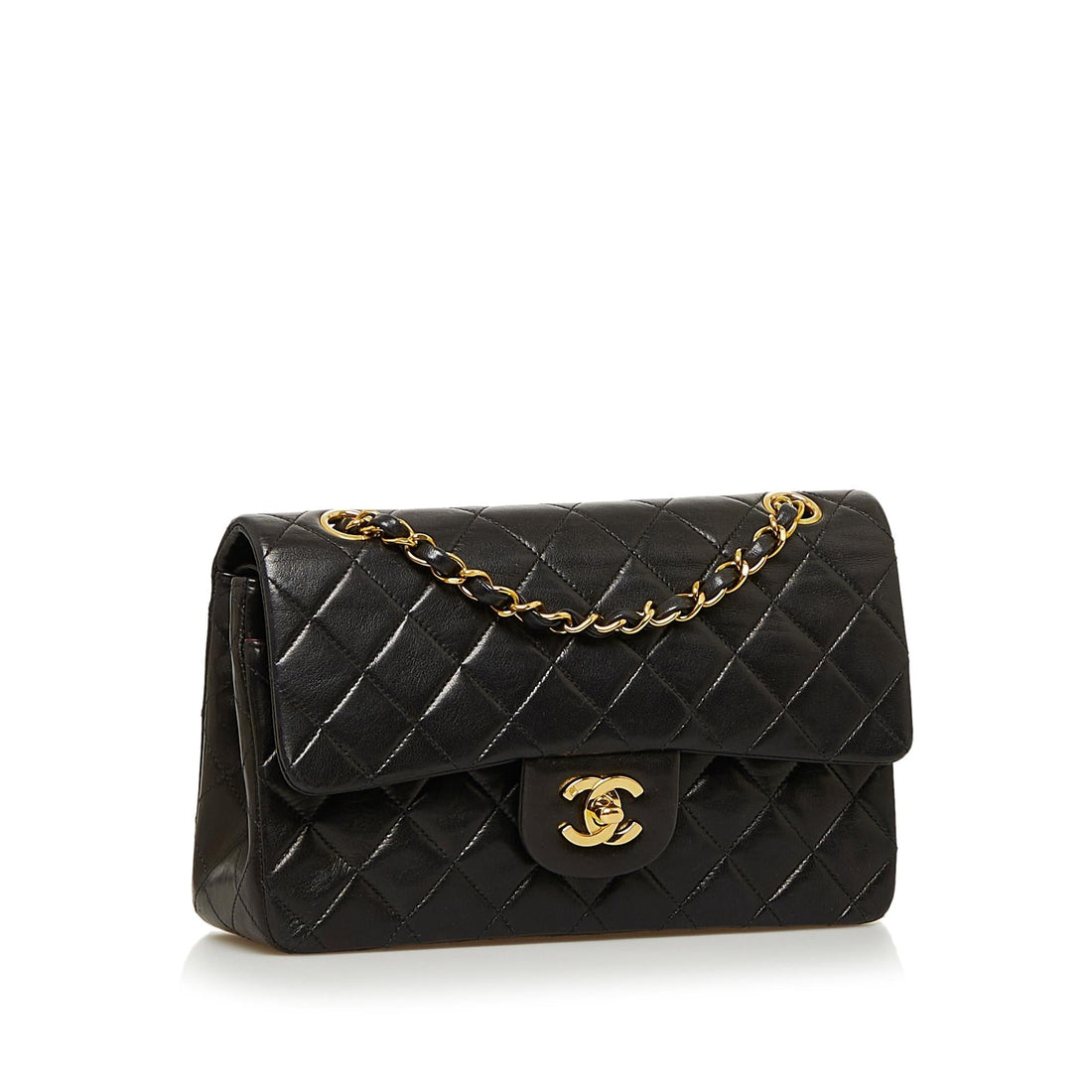 Chanel Small Classic Lambskin Double Flap (SHG-4CPVGg) - Handbags