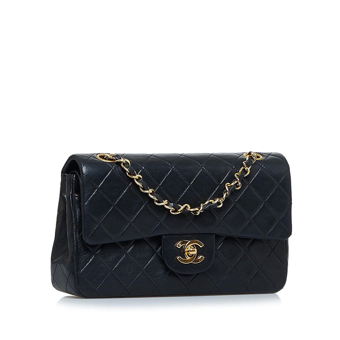 Chanel Small Classic Lambskin Double Flap (SHG-e5db2Q) - Handbags