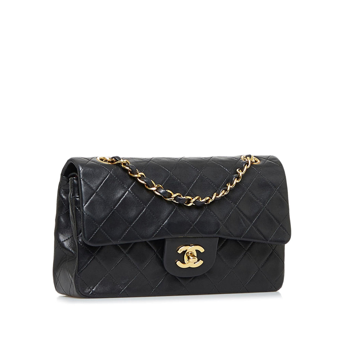 Chanel Small Classic Lambskin Double Flap (SHG-RbbS9f) - Handbags