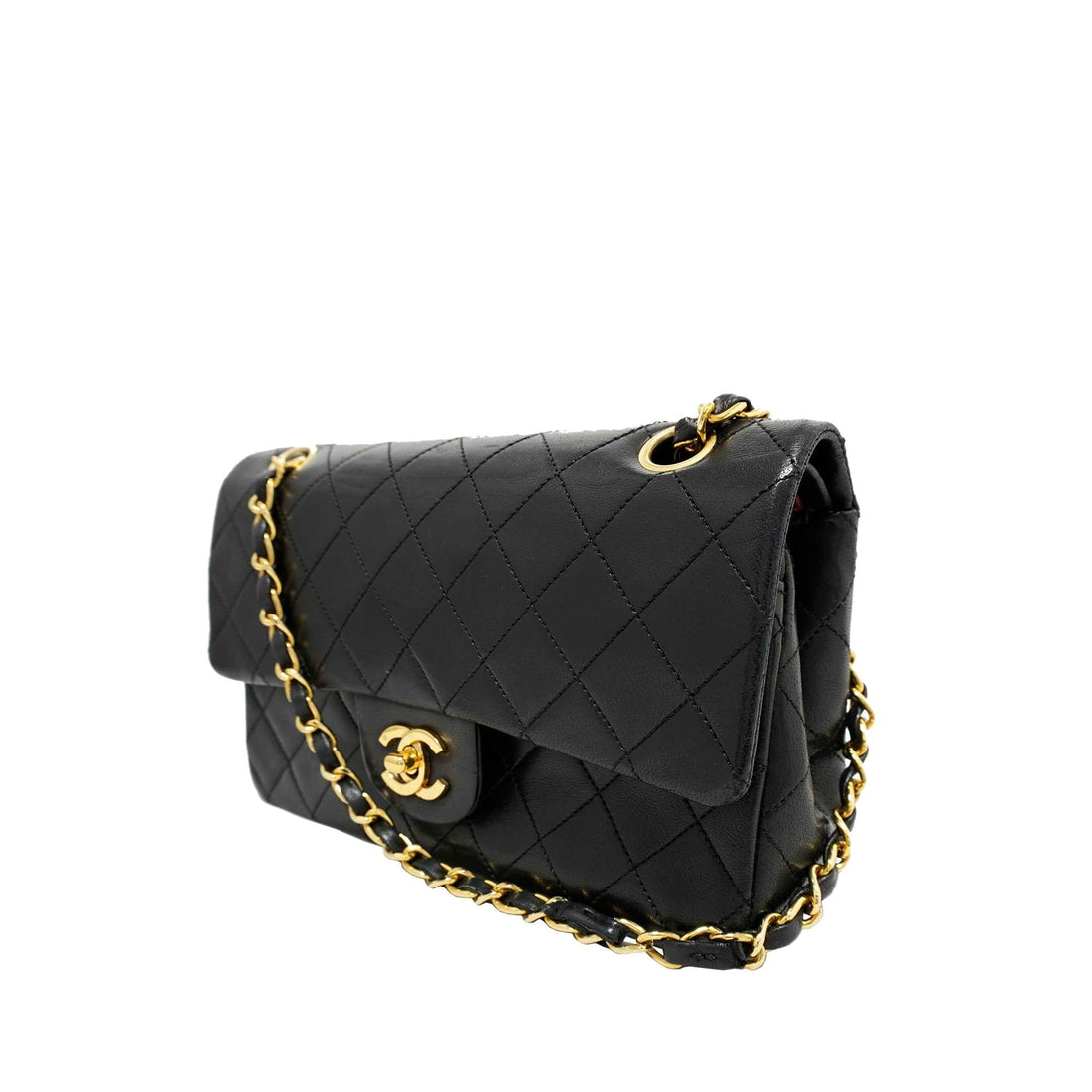 Chanel Small Classic Lambskin Double Flap (SHG-V7gfIJ) - Handbags