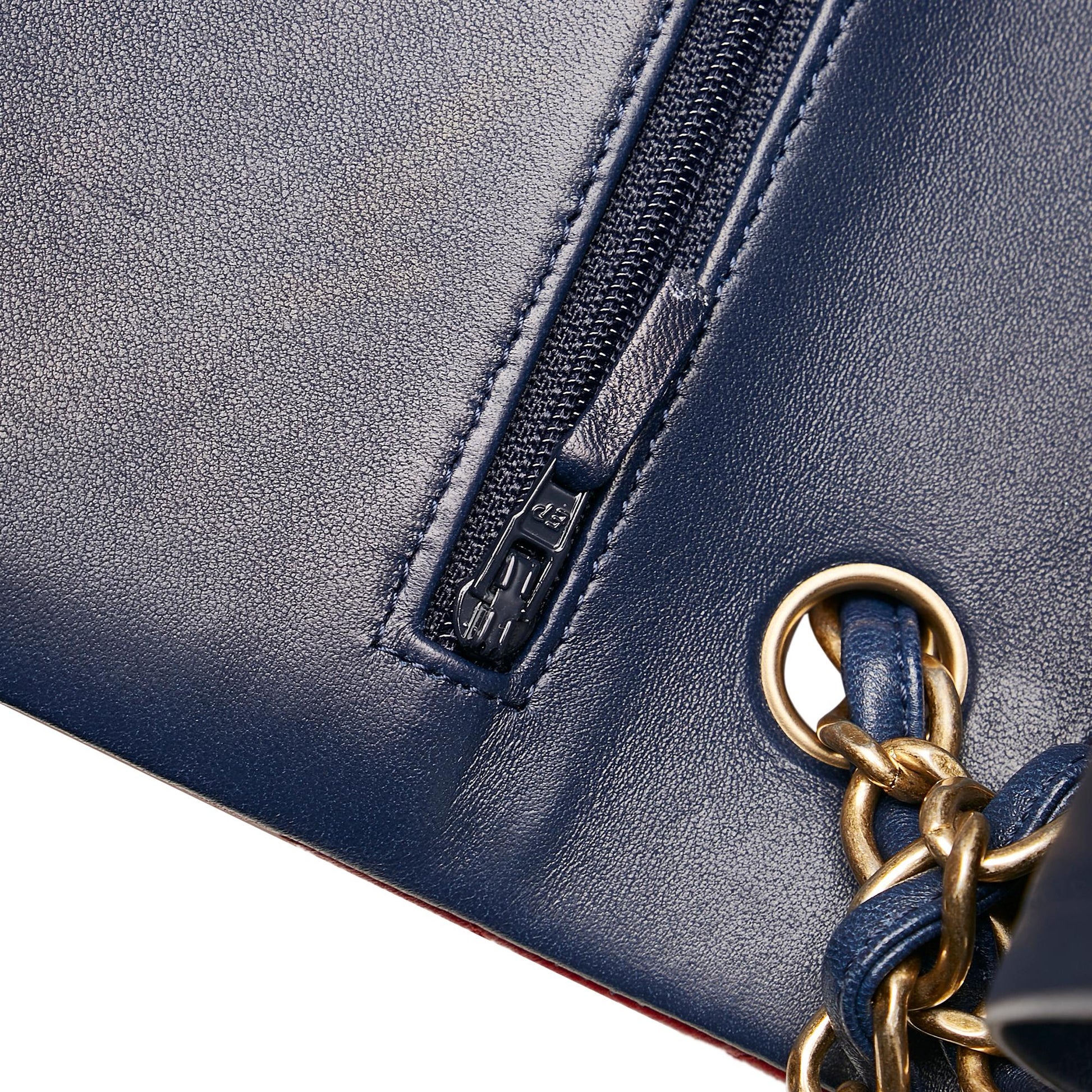 Chanel Tricolor Medium Classic Double Flap bag (SHG-B078YB) - Handbags - 8
