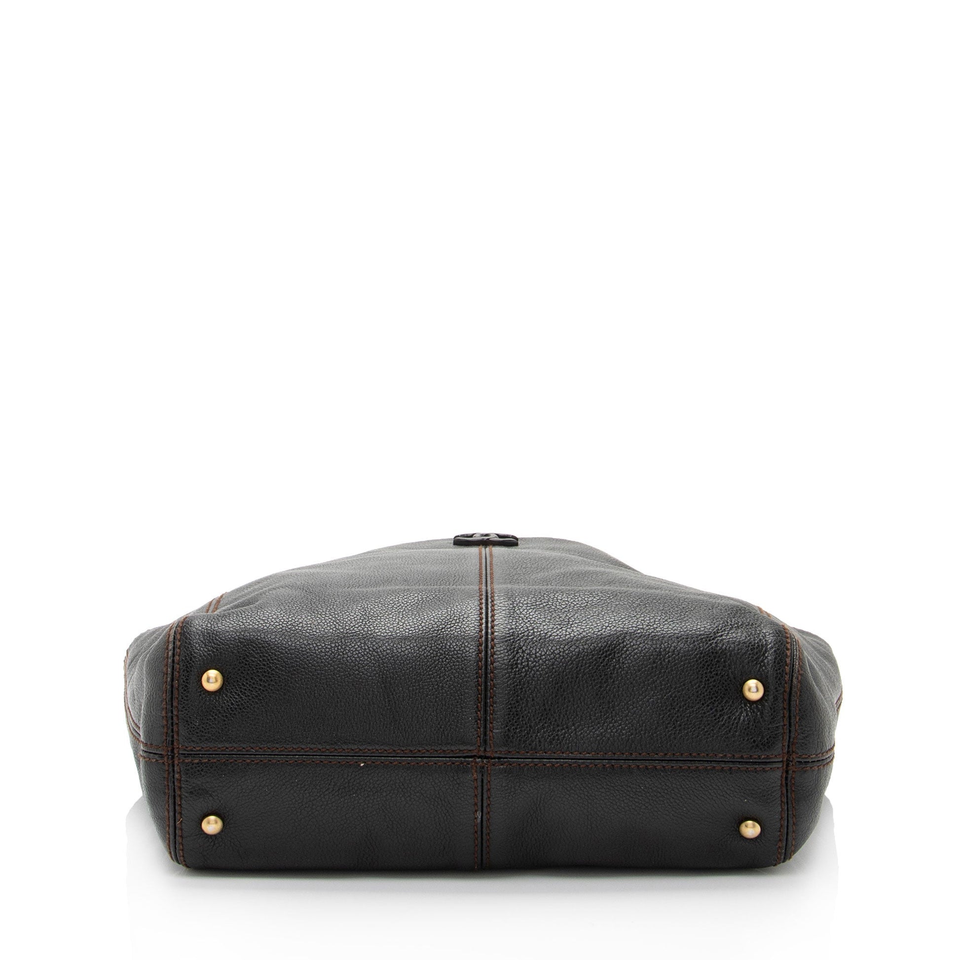 Chanel Vintage Leather Wood Chain Tote (SHF-bz2XaF) - Handbags - 4