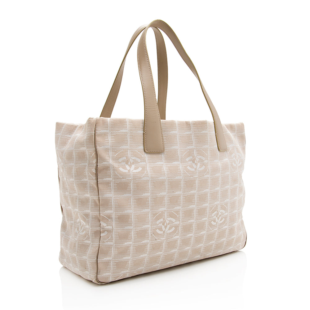 Chanel Vintage Nylon Travel Line Large Tote (SHF-20979) - Handbags