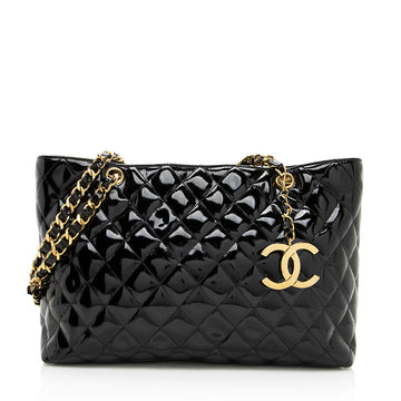 Chanel Vintage Patent Leather CC Tote - FINAL SALE (SHF-19446) - Handbags
