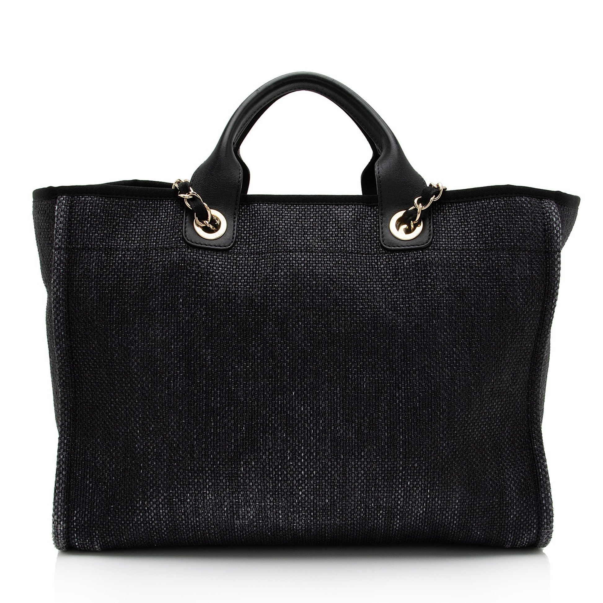 Chanel Woven Straw Deauville Medium Tote (SHF-xRiJ8n) - Handbags - 3