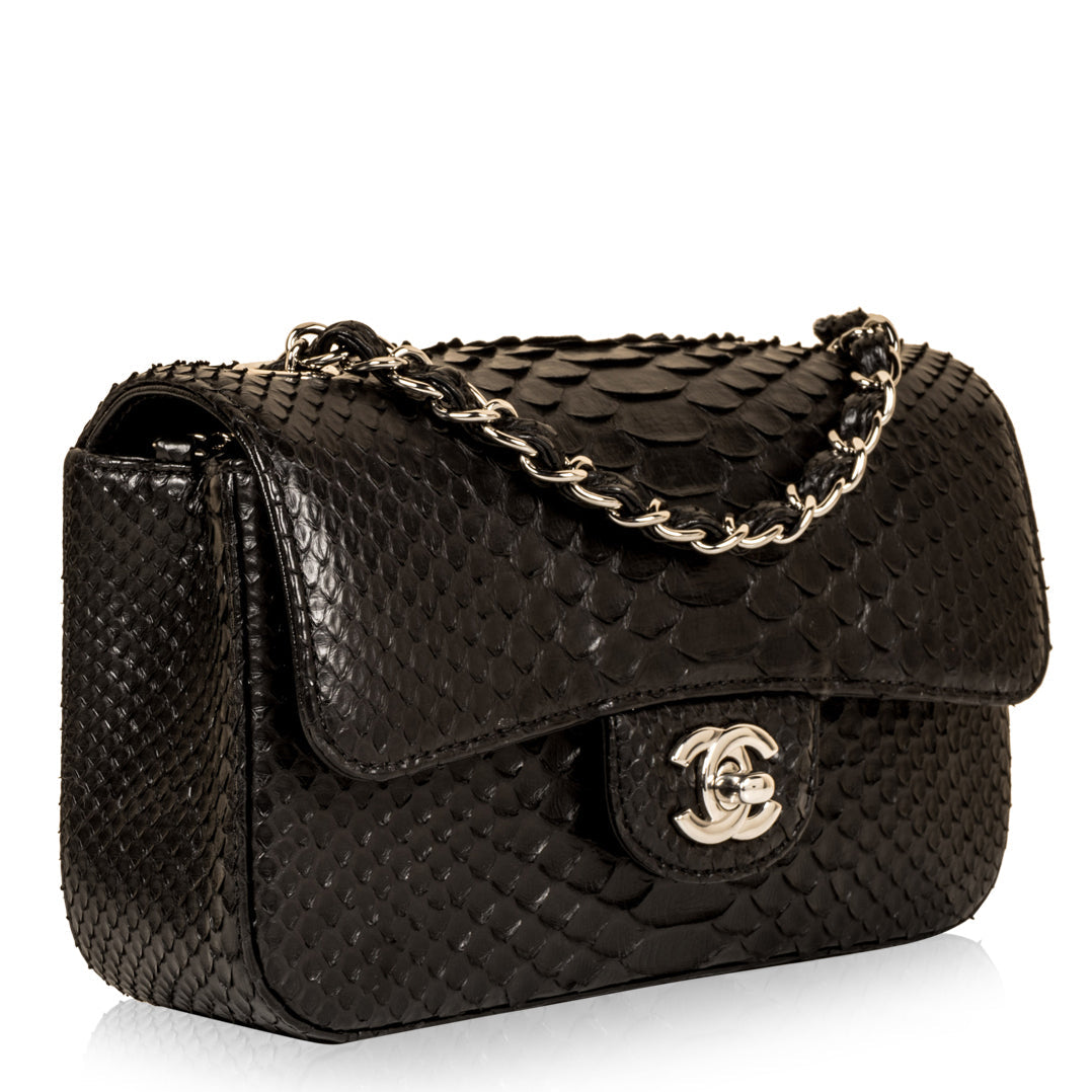Classic Flap Bag - Mini Rectangular - Python - Shoulder Bags