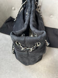 Chanel Natural Beauty Tote in Black Suede Nubuck Caviar with Silver Hardware - 13