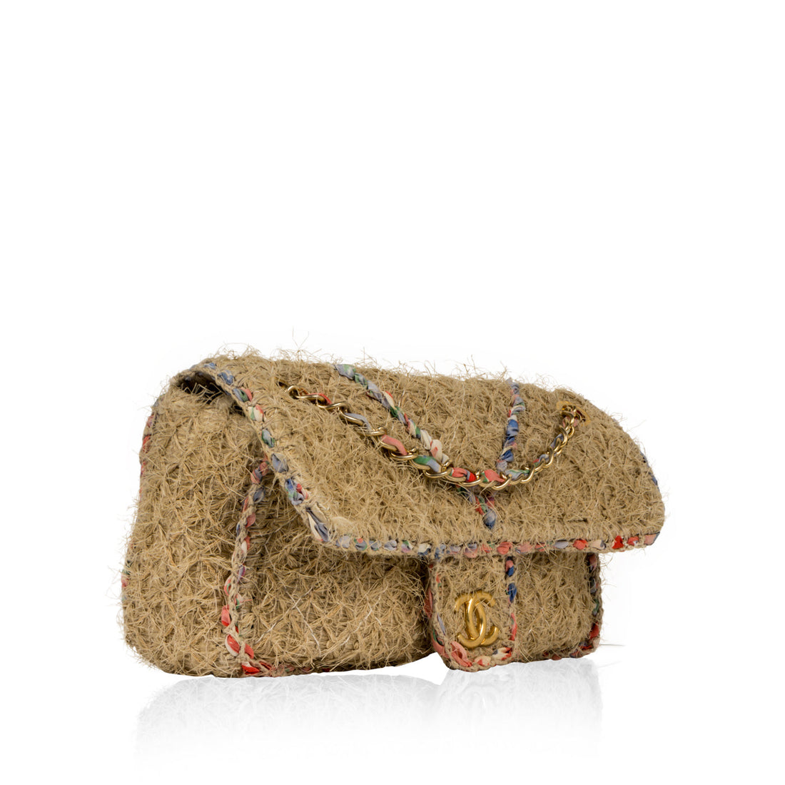 Straw Classic Flap Bag - Shoulder Bags