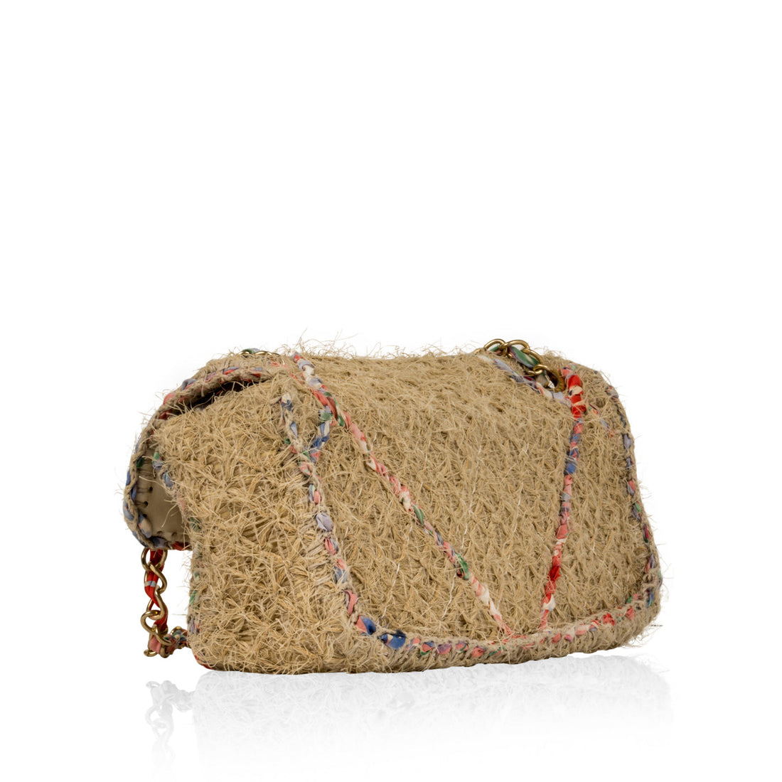 Straw Classic Flap Bag - Shoulder Bags