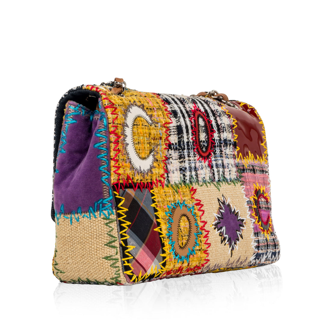Patchwork Jumbo Classic Flap Bag - Shoulder Bags