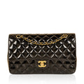 Classic Flap Bag - Medium - Patent Black Glitter - Shoulder Bags - 9