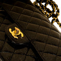 Classic Flap Bag - Medium - Patent Black Glitter - Shoulder Bags - 6