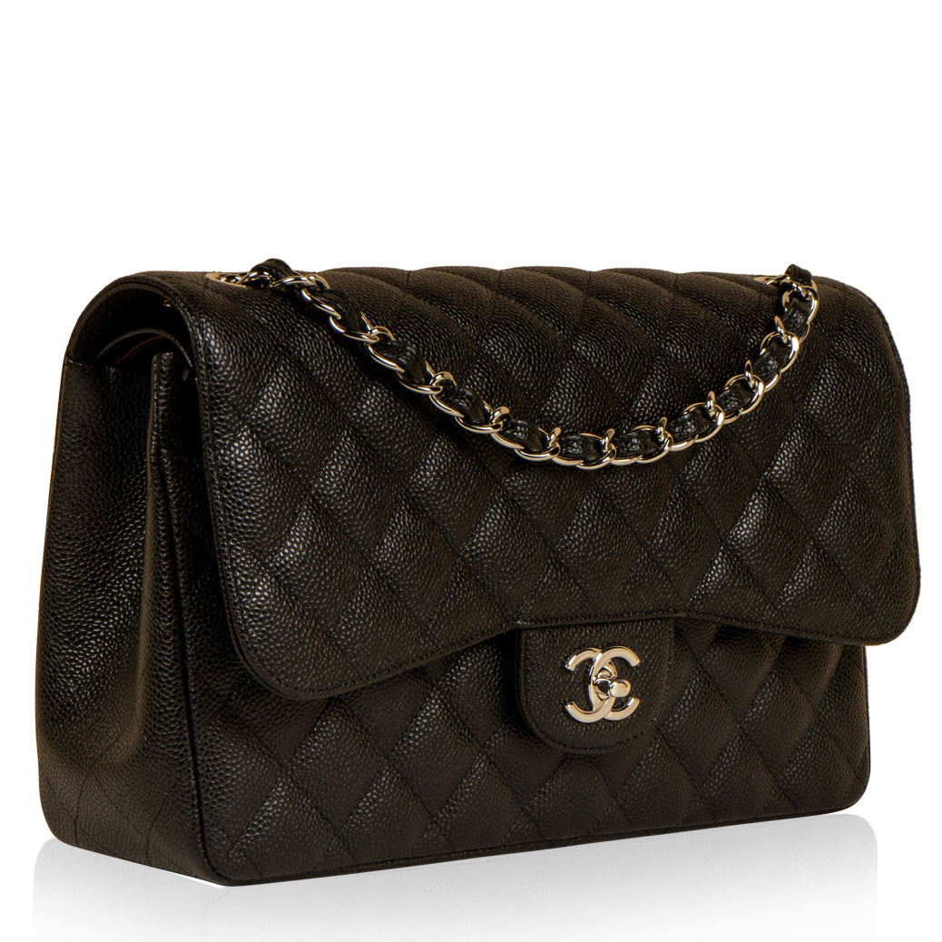 Classic Flap Bag - Jumbo - SHW - Shoulder Bags