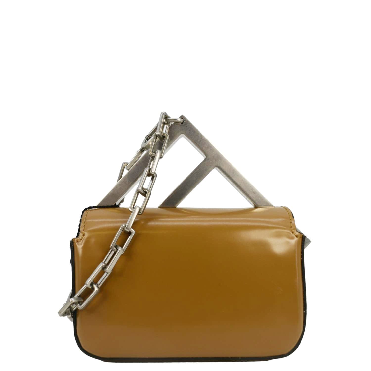 FENDI Nano F Leather Clutch Bag Brown - Handbags, Wallets & Cases - 2