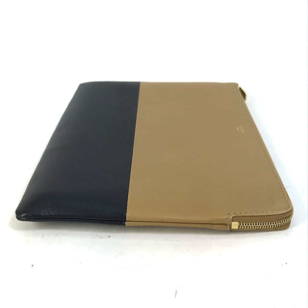 CELINE Clutch bag 100093HTM leather Brown Two-tone By color Women Used - Bag