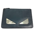 FENDI Clutch bag 7N0078 leather black Monster Bugs mens Used - Handbags, Wallets & Cases
