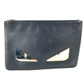 FENDI Clutch bag 7N0078 leather black Monster Bugs mens Used - Handbags, Wallets & Cases - 2