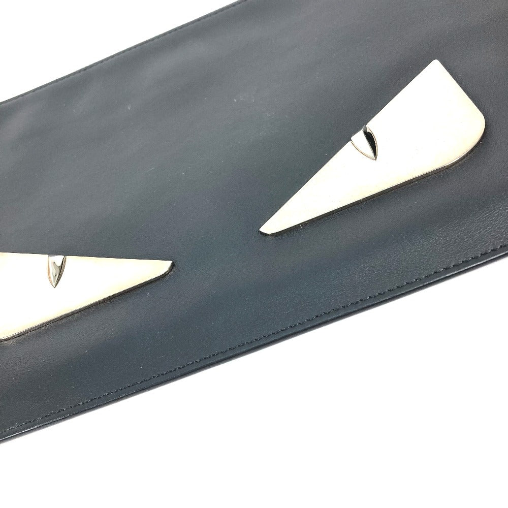 FENDI Clutch bag 7N0078 leather black Monster Bugs mens Used - Handbags, Wallets & Cases - 3