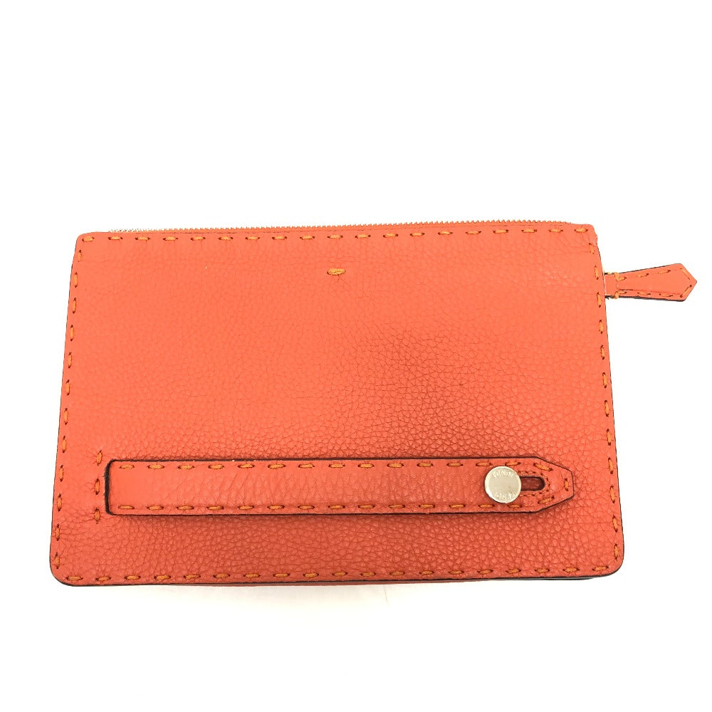 FENDI Clutch bag 7VA350 leather Orange Celeria - Handbags, Wallets & Cases