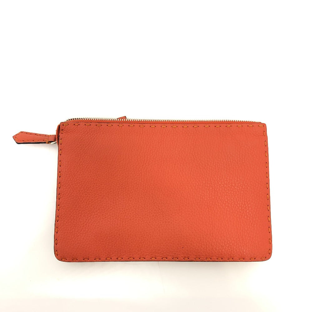 FENDI Clutch bag 7VA350 leather Orange Celeria - Handbags, Wallets & Cases