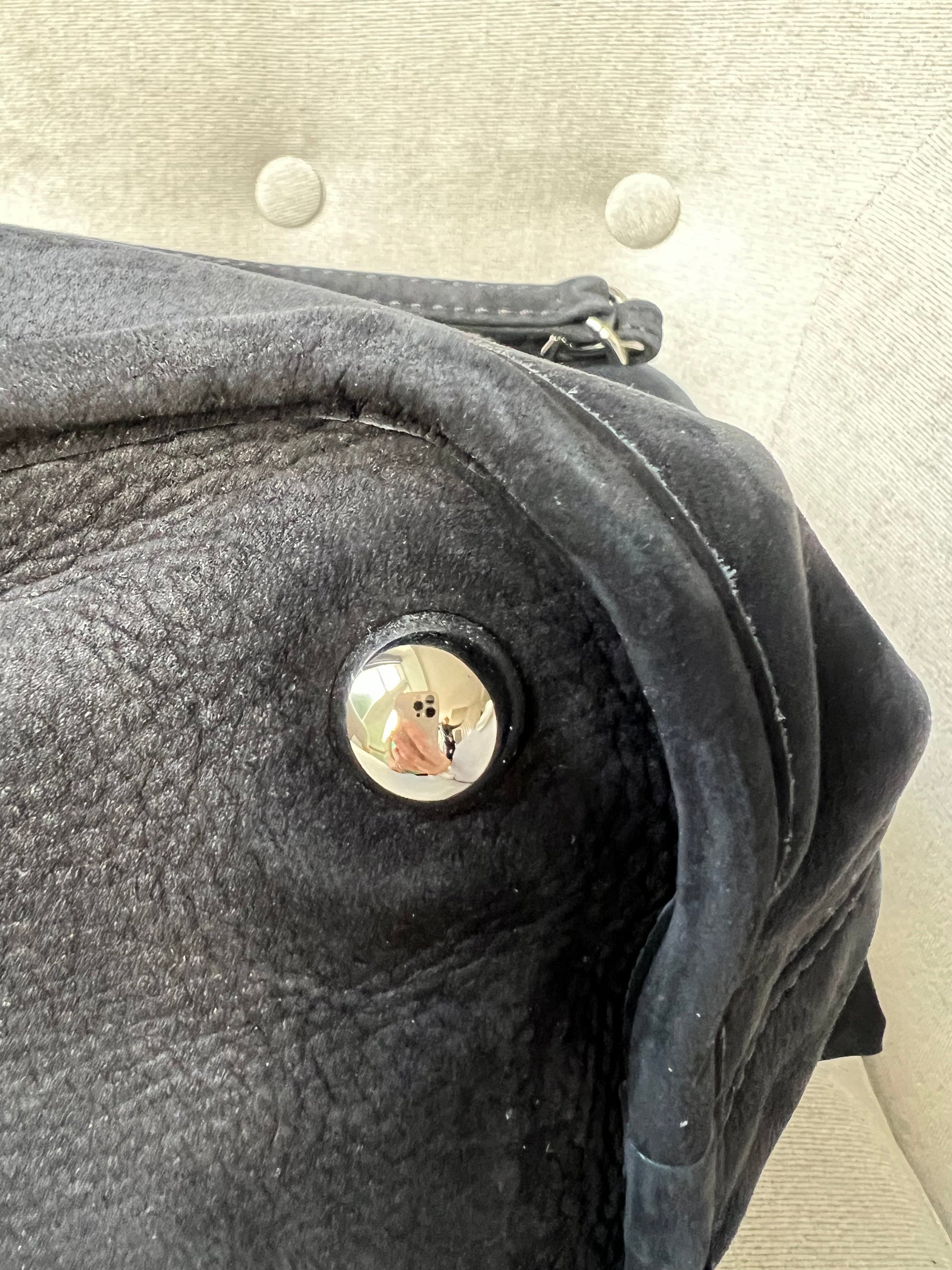 Chanel Natural Beauty Tote in Black Suede Nubuck Caviar with Silver Hardware - 17