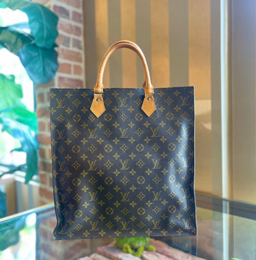 LOUIS VUITTON Sac Plat Brown Monogram Canvas Tote Bag - Tote