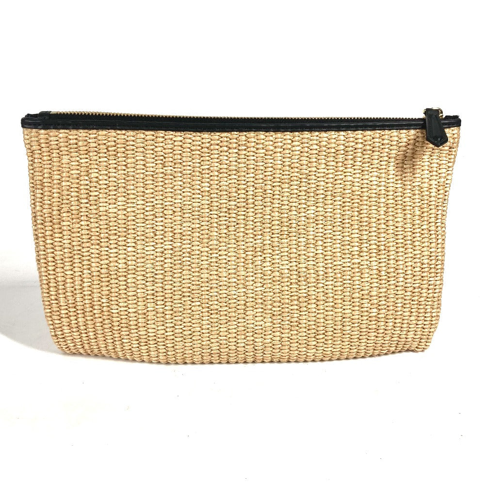 FENDI Clutch bag 8N0149 Raffia, Leather beige straw logo - Handbags, Wallets & Cases