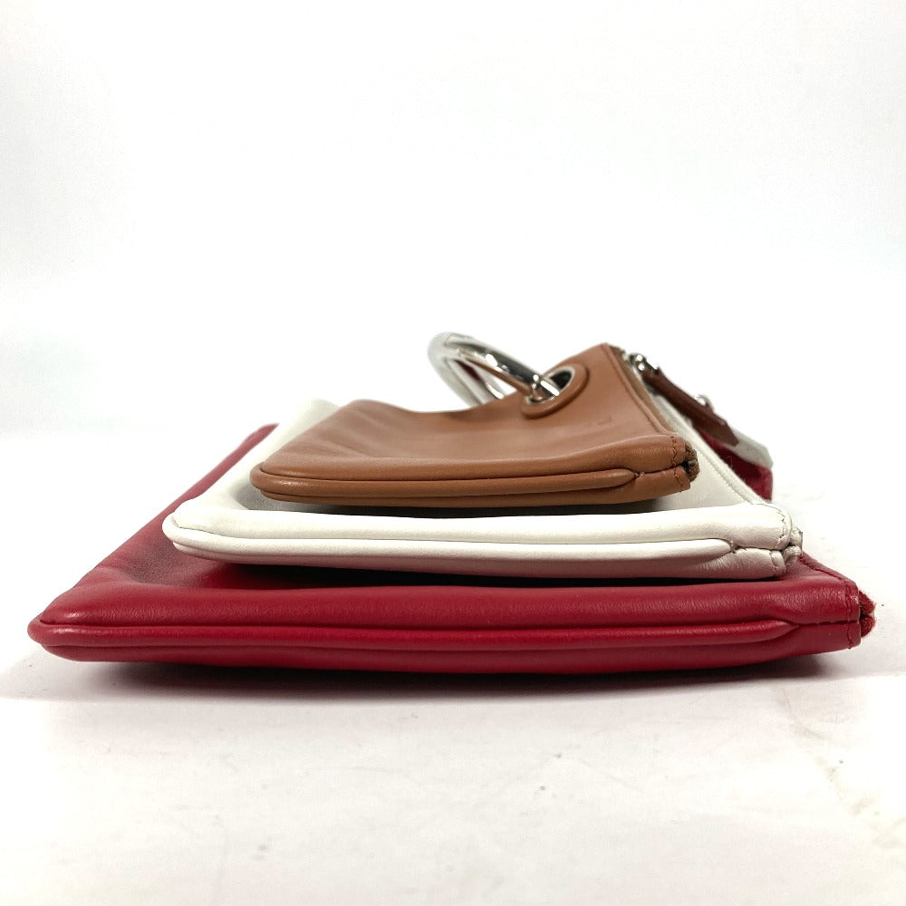 FENDI Clutch bag 8BS001 leather Red Triplet unisex(Unisex) Used - Handbags, Wallets & Cases - 3