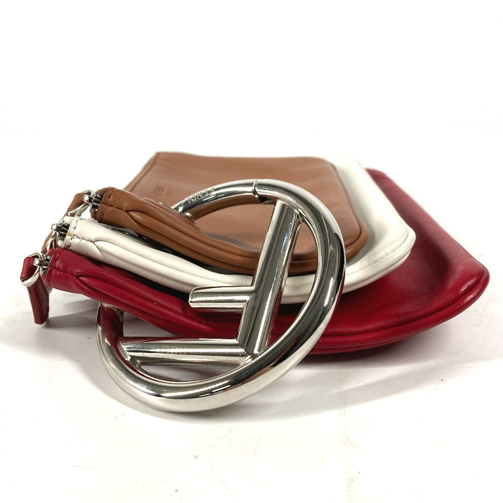 FENDI Clutch bag 8BS001 leather Red Triplet unisex(Unisex) Used - Handbags, Wallets & Cases - 4