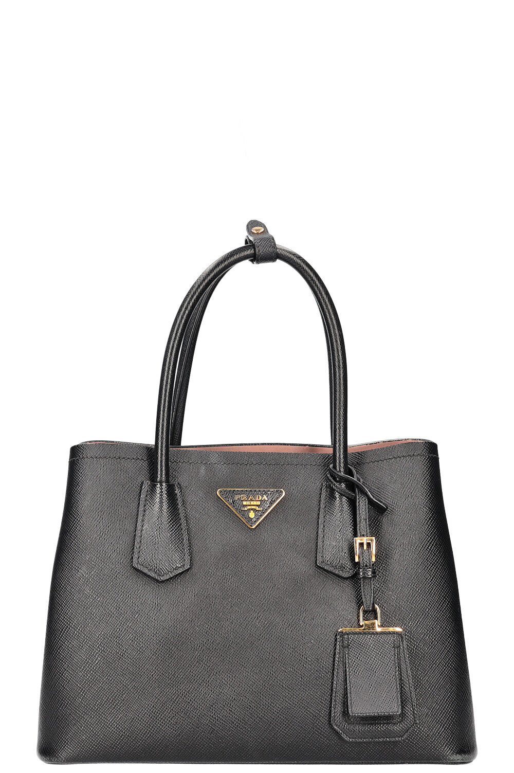 PRADA Medium Double Tote Bag Black - Handbag & Wallet Accessories