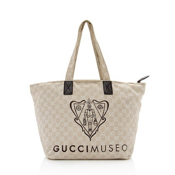 Gucci Canvas Museo Tote - Handbags