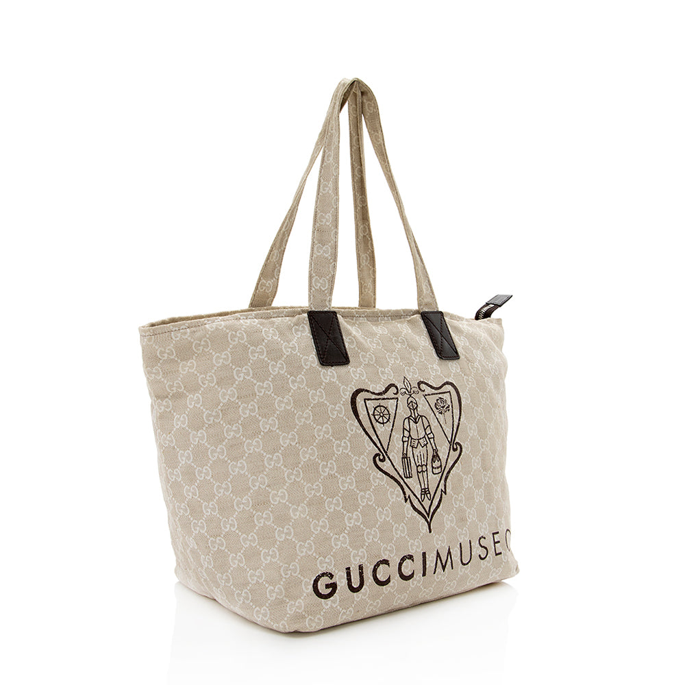 Gucci Canvas Museo Tote - Handbags - 2