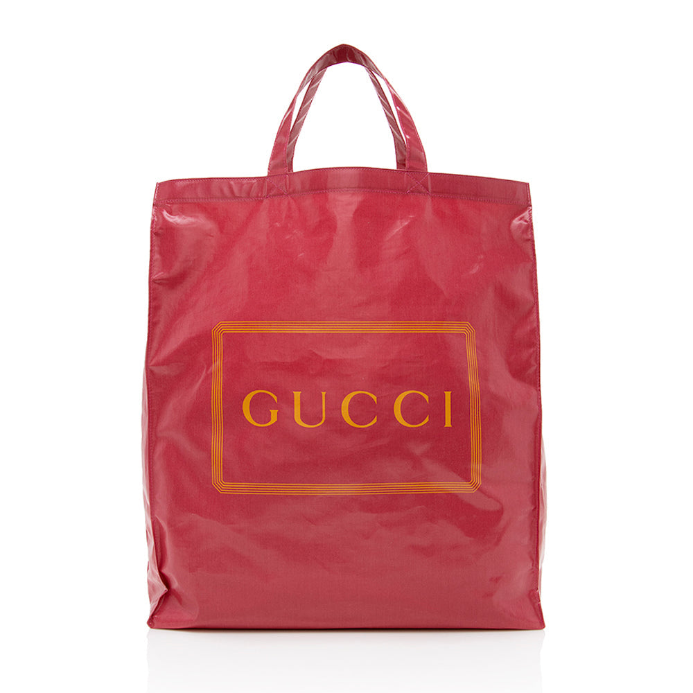 Gucci Coated Canvas Logo Tote - Handbags