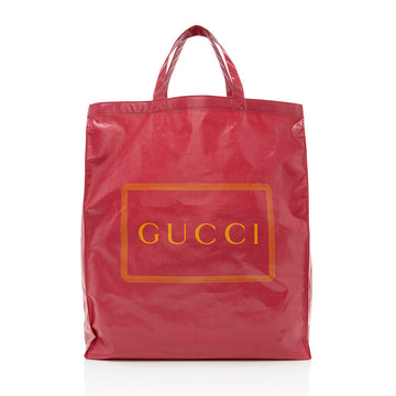 Gucci Coated Canvas Logo Tote - Handbags