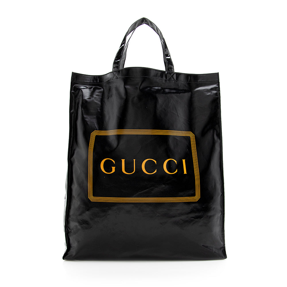 Gucci Coated Canvas Logo Tote - Handbags