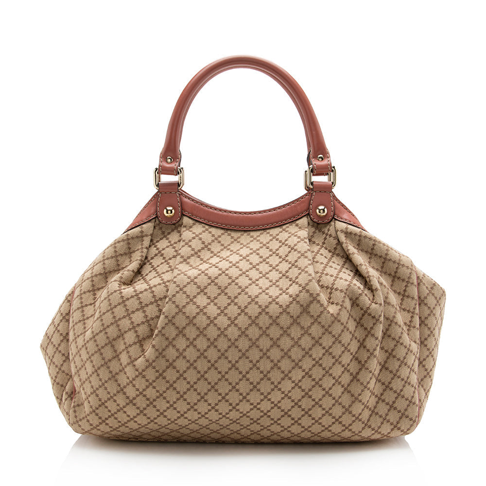 Gucci Diamante Canvas Sukey Medium Tote - Handbags - 3