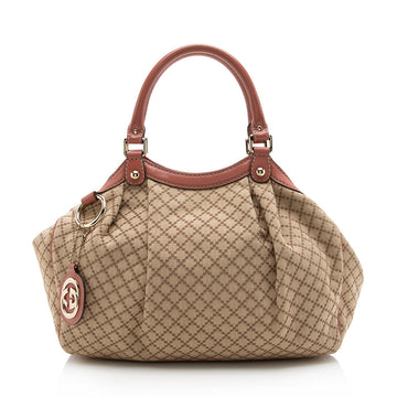 Gucci Diamante Canvas Sukey Medium Tote - Handbags