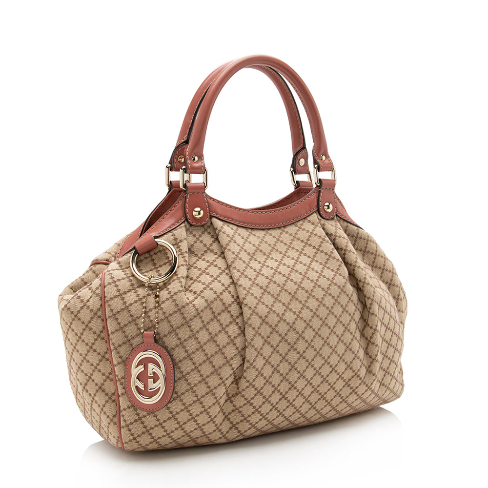Gucci Diamante Canvas Sukey Medium Tote - Handbags - 2