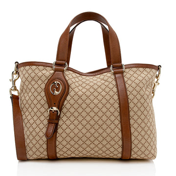 Gucci Diamante Canvas Village Tote - Handbags