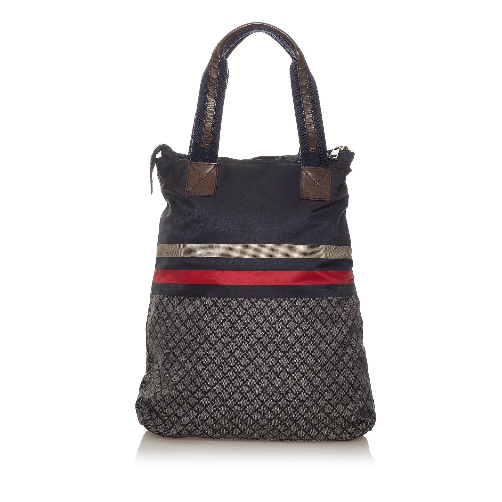 Gucci Diamante Web Nylon Tote Bag - Handbags - 3