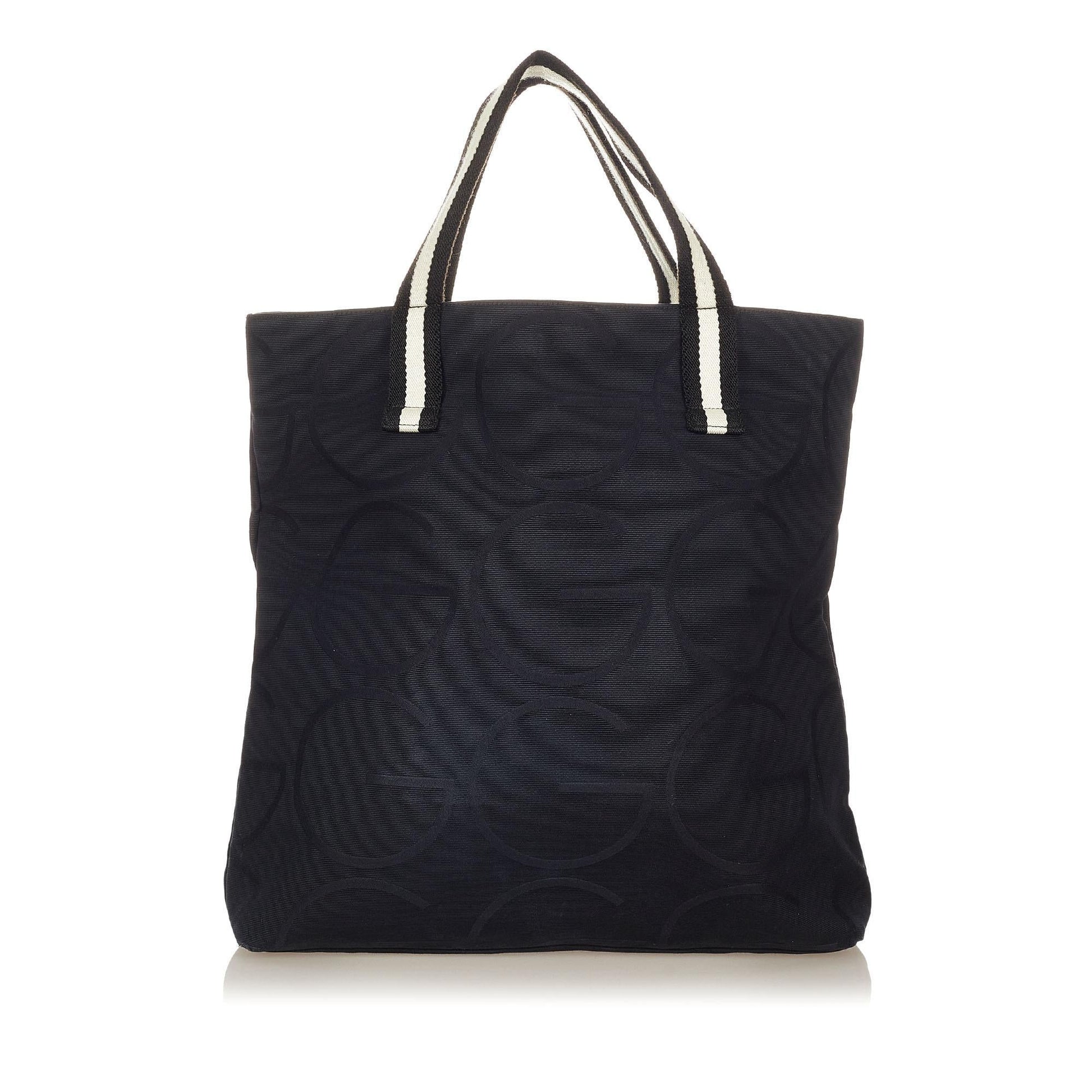 Gucci G Logo Canvas Web Tote Bag - Handbags - 3