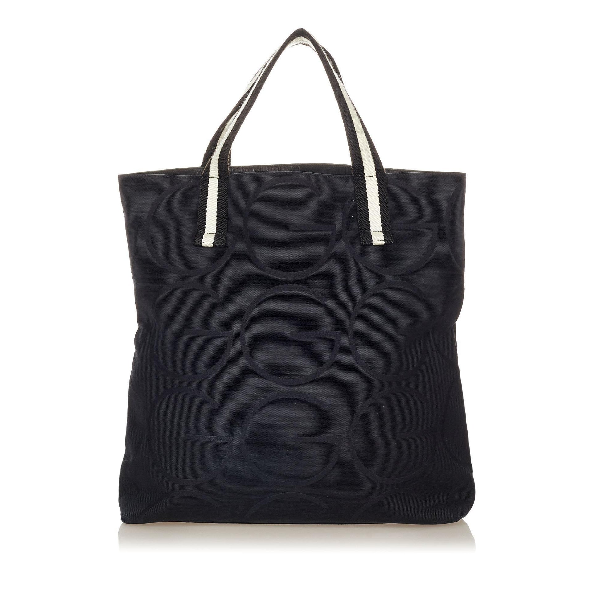 Gucci G Logo Canvas Web Tote Bag - Handbags